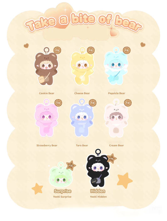 Yooki Take a Bite of Bear Plush Pendant Blind Box